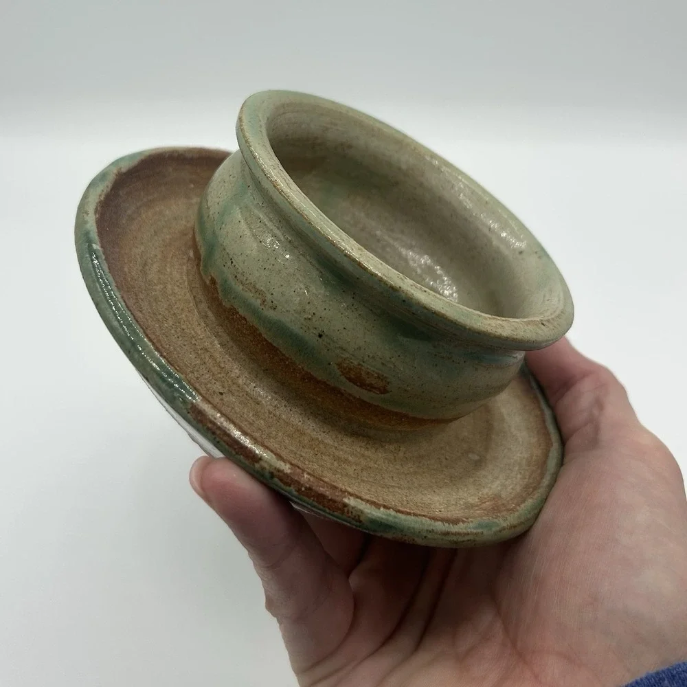 Butter Keeper Bell, Artisan Signed Pottery